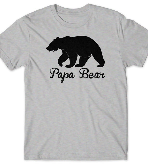 Items similar to Papa Bear T-Shirt Fathers Day Gift Ideas T Shirt Tee ...