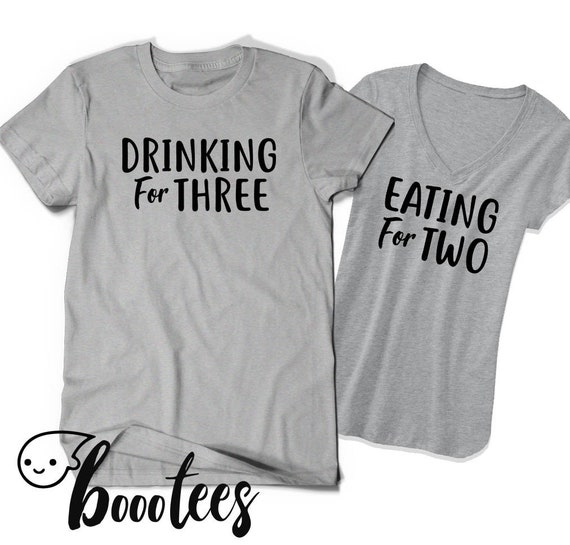 Drinking For Two Pregnancy Announcement T-Shirt For Couples Drinking For Two Pregnancy Announcement T-Shirt For Couples