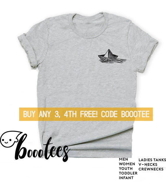 Paper Boat Shirt T Shirt Men Kids Women Tshirt Boy Girl Etsy
