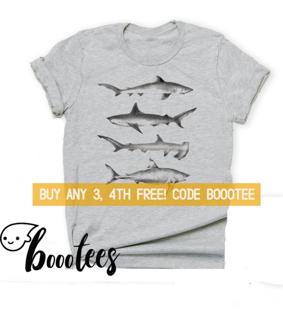 Kids Types Of Sharks T-Shirt Shark Tee For Boys & Girls Kids Types Of Sharks T-Shirt Shark Tee For Boys & Girls