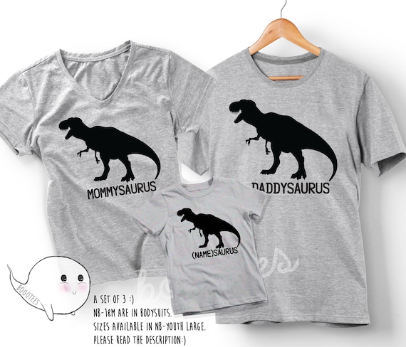 Dinosaur Shirts Gift For Dad Daddysaurus Mommysaurus Etsy