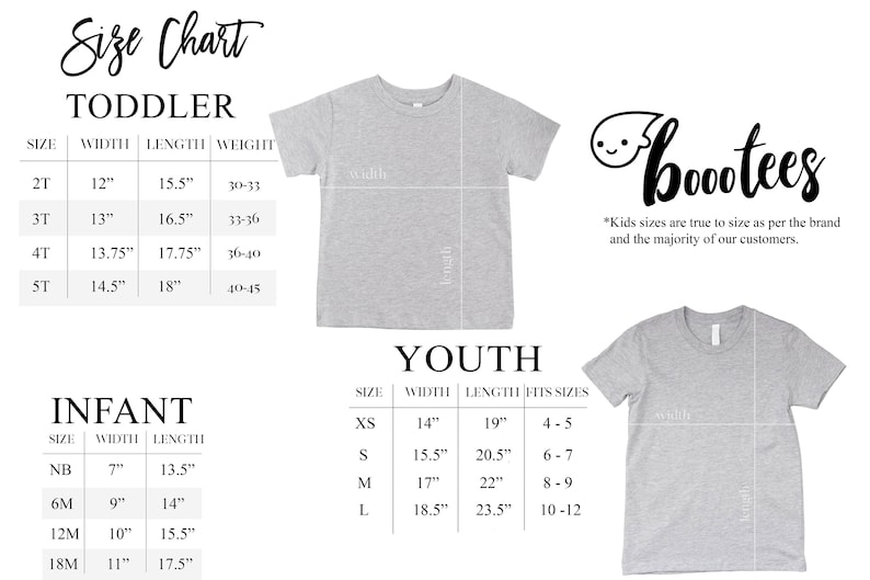 K&ouml;nnte beinhalten: Gr&ouml;&szlig;entabelle f&uuml;r T-Shirts f&uuml;r Kleinkinder, Babys und Jugendliche. Die Tabelle zeigt die Gr&ouml;&szlig;e, Breite, L&auml;nge und das Gewicht f&uuml;r Kleinkindgr&ouml;&szlig;en 2T, 3T, 4T und 5T. Die Tabelle zeigt auch die Gr&ouml;&szlig;e, Breite, L&auml;nge und die Altersgruppe f&uuml;r Jugendgr&ouml;&szlig;en XS, S, M und L. Die Tabelle zeigt die Gr&ouml;&szlig;e, Breite und L&auml;nge f&uuml;r Babygr&ouml;&szlig;en NB, 6M, 12M und 18M.