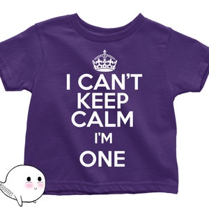First Birthday Shirt: I Can&#39;t Keep Calm, One Year Old Tee