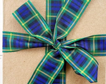 Gordon Tartan Ribbon - Christmas Decor DIY Crafts Hair Bows - Tartan Wedding and Craft Supplies - 5 yds x Choose Width