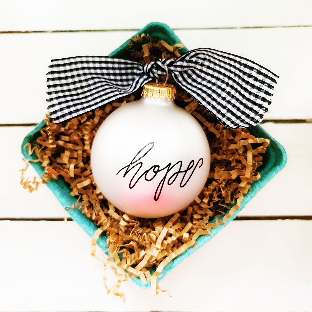 Hope Handmade Ornament, Christmas Ornaments, Custom Ornament, Handmade