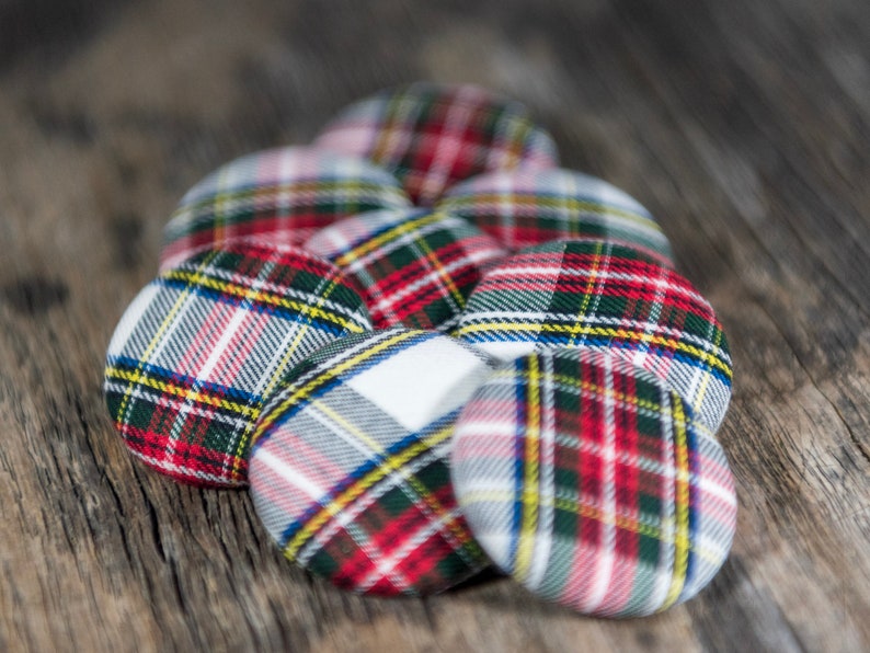 decorative buttons large buttons craft buttons plaid buttons round buttons tartan plaid buttons shank buttons coat buttons buttons