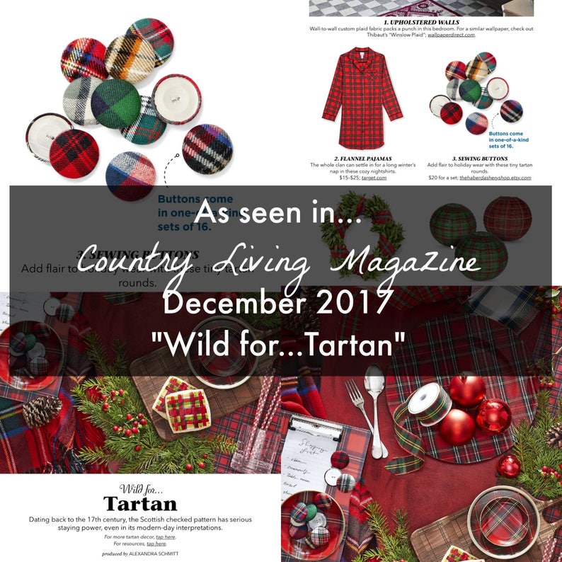 decorative buttons large buttons craft buttons plaid buttons round buttons tartan plaid buttons shank buttons coat buttons buttons