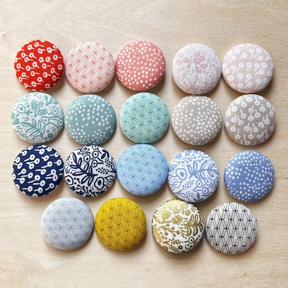 Large Flower Craft Buttons, Fabric Covered Boho Buttons, Handcrafted Sewing  Buttons, Diy Buttons for Crafts, Button Sewing Accessories 