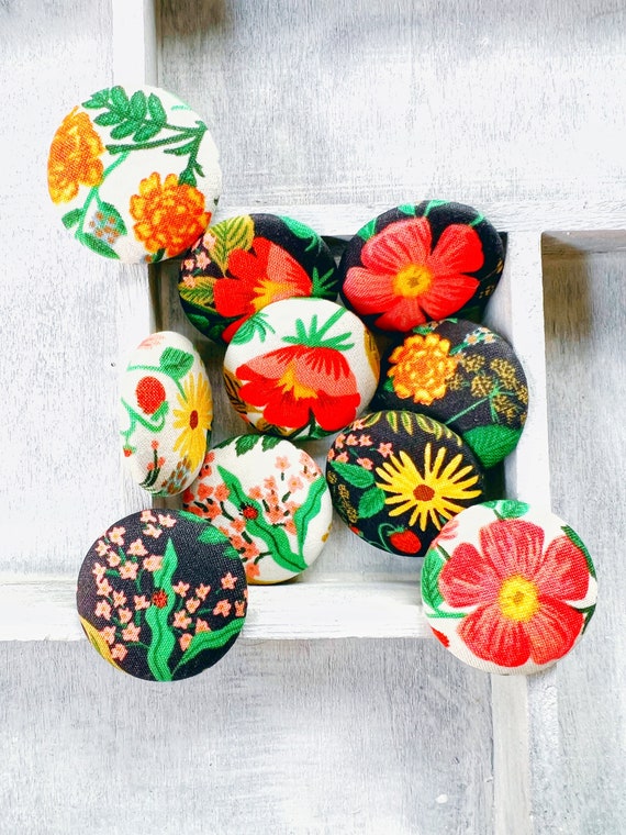 Boho Flower Buttons Craft Buttons for Sewing Large Buttons 