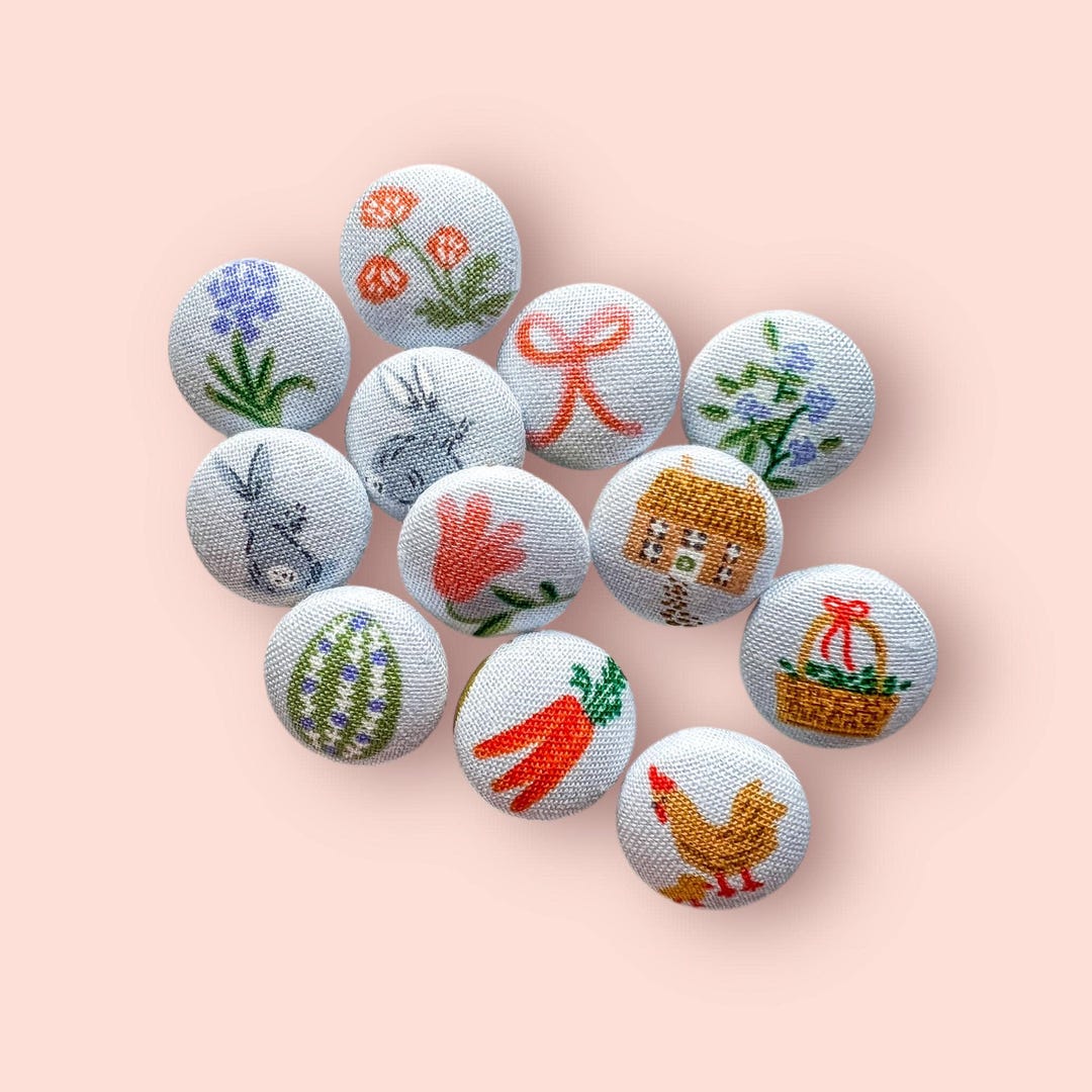Spring Color Buttons For Crafts Spring Craft Buttons, Petite Embroidered (12 Bright Colors) - Etsy