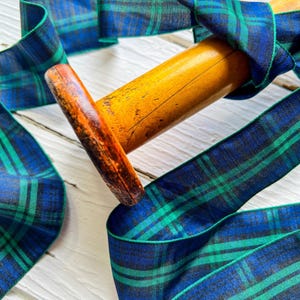 Black Watch Tartan Ribbon: Scottish Plaid Trim for Crafts, Decor, and Traditional Ceremonies