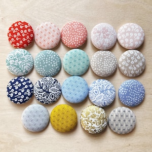 Fabric Flower Buttons: Boho Craft Supplies (Oversized, 21pcs)