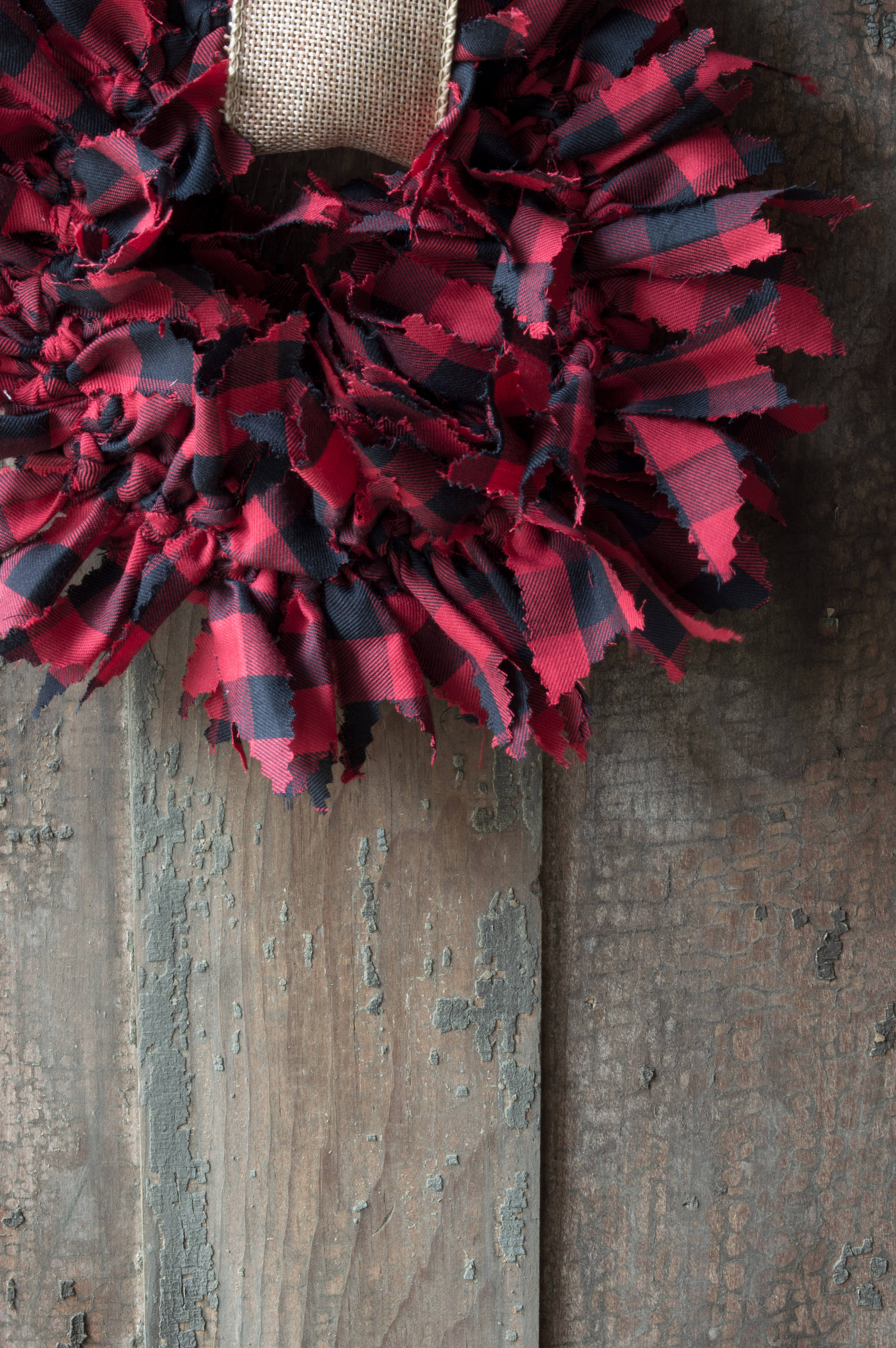 Buffalo plaid christmas wreath burlap wreath rustic | Etsy