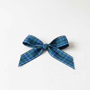 Douglas Tartan Ribbon, Blue Green Plaid, Scottish Clan Heritage Gift Wrapping (5 Yards)
