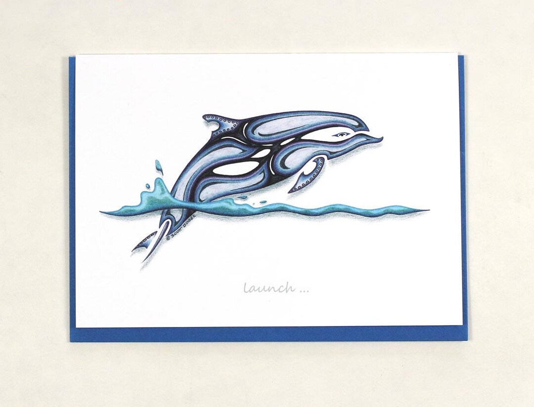Bottlenose Dolphin Greeting Card - Etsy