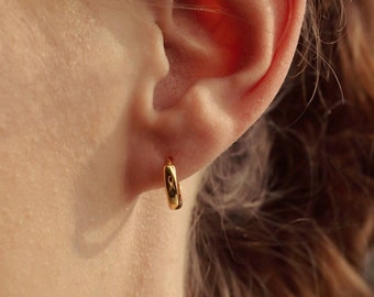 Delicate Earrings Gold * Small Tire Earrings * Earring Gold * Gold Earrings * Gold Creole *Sterling Silver * Gift