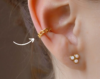 Ear Cuff Gold * zierliche Ohrmanschette gold * Sterling Silber Ear Cuff * minimalistischer Ear Cuff * minimalistischer Schmuck