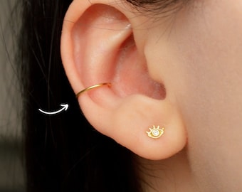 Ear Cuff Gold * zierliche Ohrmanschette gold * Sterling Silber Ear Cuff * minimalistischer Ear Cuff * minimalistischer Schmuck