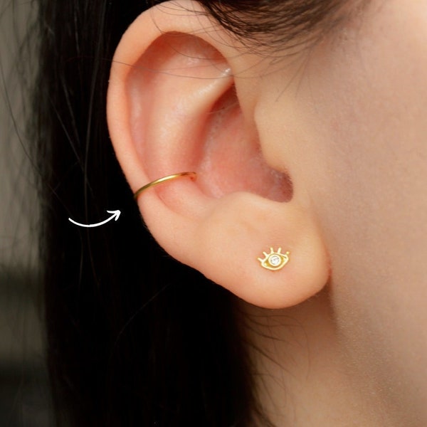 Ear Cuff Gold * zierliche Ohrmanschette gold * Sterling Silber Ear Cuff * minimalistischer Ear Cuff * minimalistischer Schmuck