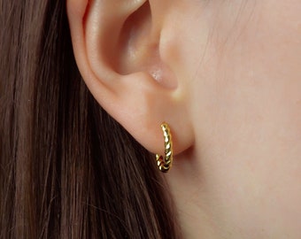 Petite Hoop Earrings Gold * Small Tire Earrings * Earring Gold * Gold Earrings * Gold Creole *Sterling Silver * Gift