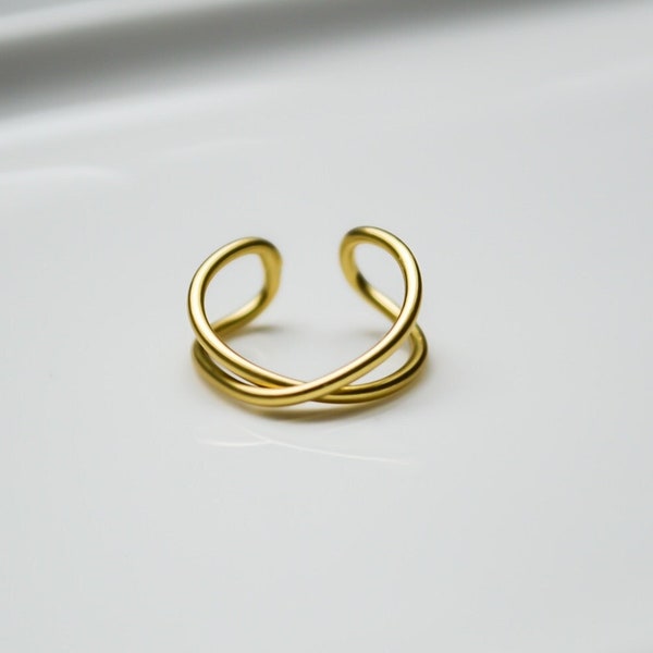 Ear Cuff Gold * zierliche Ohrmanschette gold * Sterling Silber Ear Cuff * minimalistischer Ear Cuff * minimalistischer Schmuck