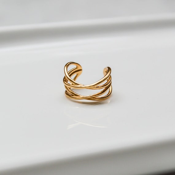 Ear Cuff Gold * zierliche Ohrmanschette gold * Sterling Silber Ear Cuff * minimalistischer Ear Cuff * minimalistischer Schmuck