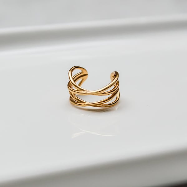 Ear Cuff Gold * zierliche Ohrmanschette gold * Sterling Silber Ear Cuff * minimalistischer Ear Cuff * minimalistischer Schmuck