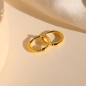 Delicate gold hoop earrings * small hoop earrings * gold earring * gold earrings * gold hoop earrings * sterling silver * gift