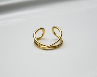 Ear Cuff Gold * zierliche Ohrmanschette gold * Sterling Silber Ear Cuff * minimalistischer Ear Cuff * minimalistischer Schmuck