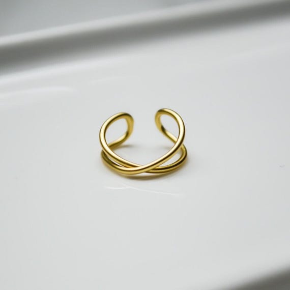 Ear Cuff Gold * zierliche Ohrmanschette gold * Sterling Silber Ear Cuff * minimalistischer Ear Cuff * minimalistischer Schmuck