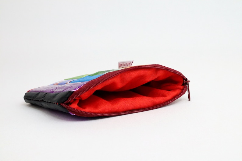 Cartera vegana arcoíris, cartera sostenible, cartera reciclada, regalo, cero residuos, envases de café reciclados, cartera mágica imagen 4
