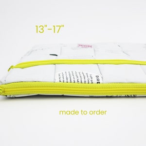 Sustainable Laptop Case 13&quot; recycled coffee bags, for 13&quot;, 14&quot;, 15&quot;, 16&quot; or 172 laptops, tailored laptop case, one of a kind