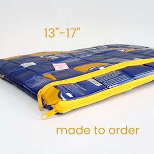 Laptophülle 14&quot; blau, recycelte MacBook Pro 13&quot; Hülle, vegane Laptophülle, nachhaltige MacBook Pro 15&quot; Tasche, Zerowaste, 16&quot; Laptophülle