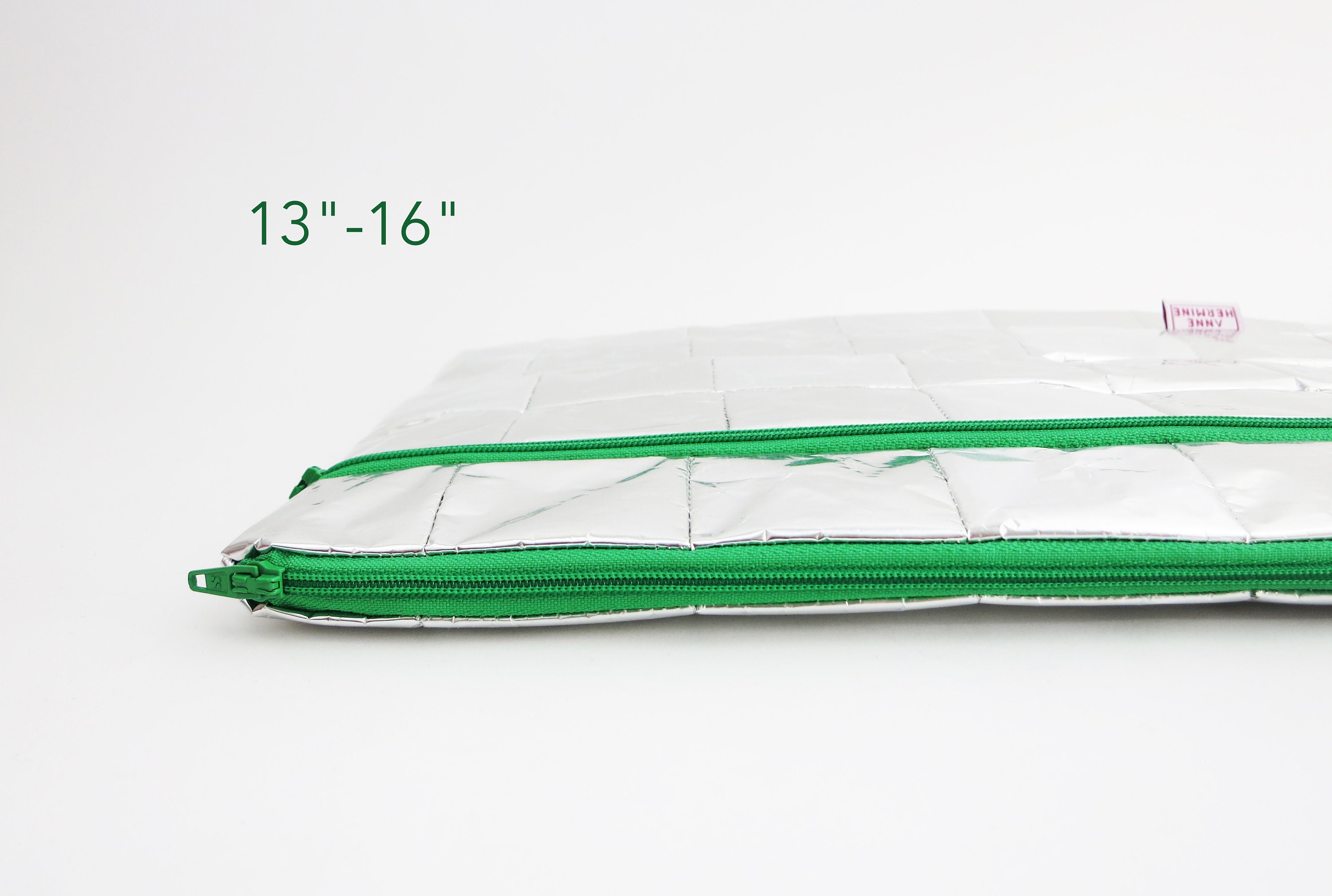 Laptop Case made from recycled silver coffee packaging, 13", 14", 15", 16" Laptops, tailored laptop bag
