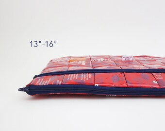 Laptop Case 13" sustainable, red recycled MacBook Air Case, eco Laptop Case 16", 13" laptop, vegan MacBook Pro 13" case, MacBook Pro 14"