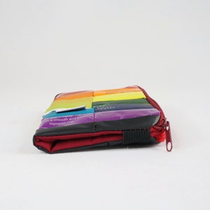 Vegan Wallet handmade from recycled coffee bags, sustainable purse, one of a kind wallet, rainbow purse image 2