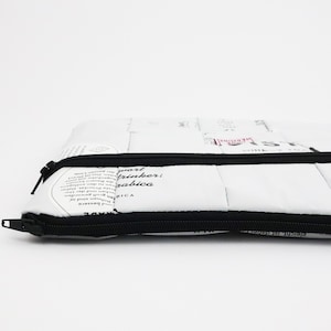 iPad Case, recycled iPad Pro Cover, sustainable iPad Air Sleeve, Tablet Case, white iPad Pro 11&quot; pouch, zerowaste, vegan iPad Mini Case