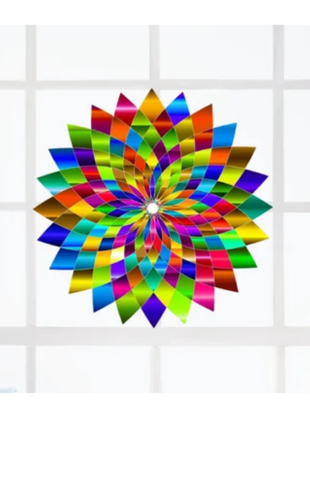 Star WINDOW CLING Rainbow Bright Suncatcher Size 8 With Glassy Deluxe