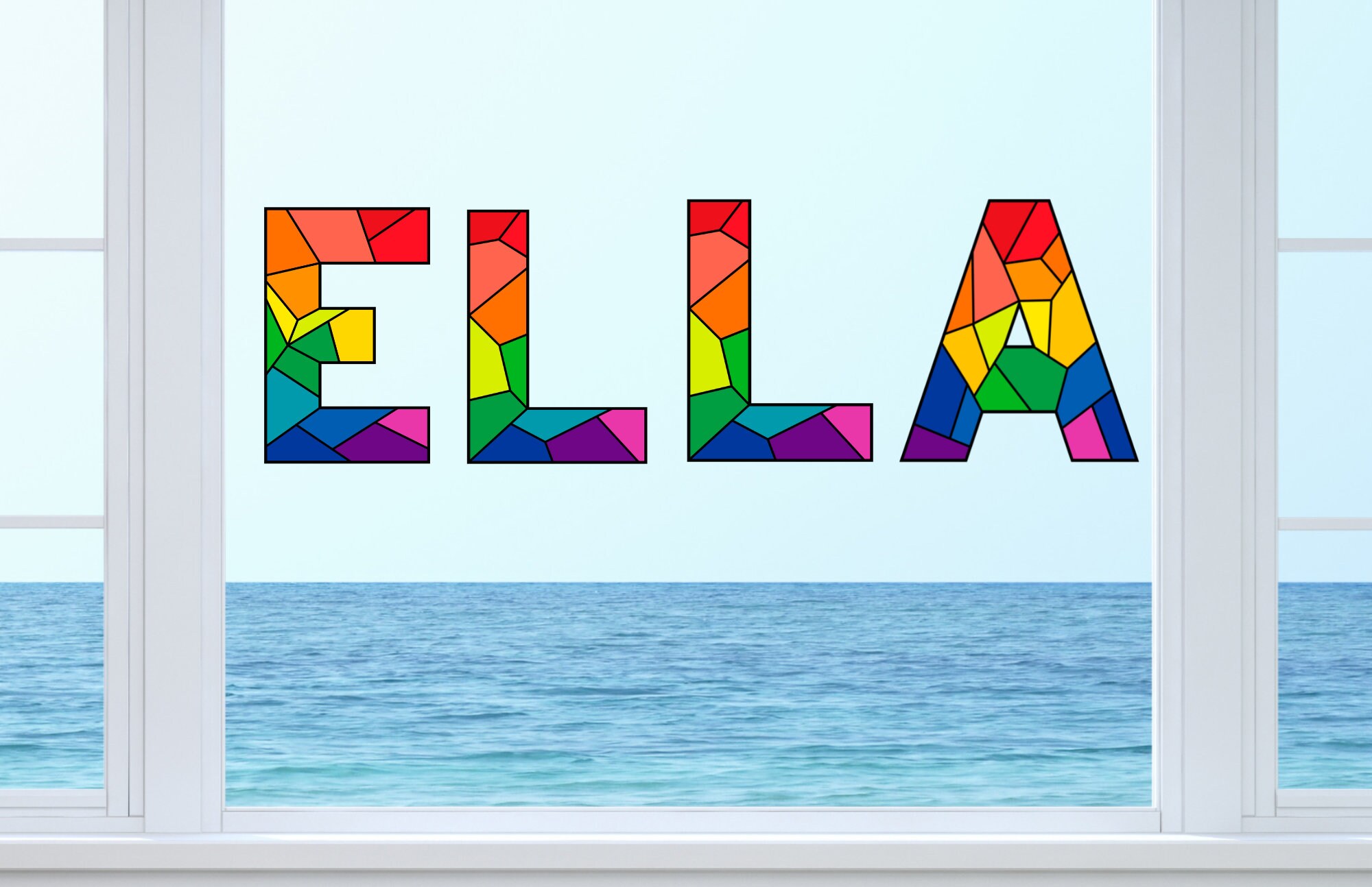 Alphabet Letter WINDOW CLINGS Custom Initials Names & Etsy