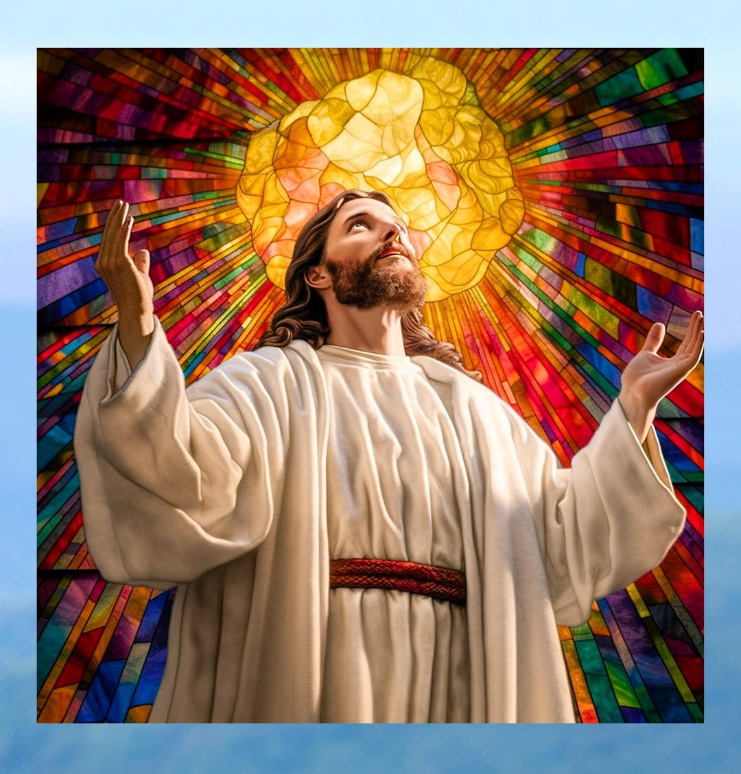 Stickers Muraux 3D Jésus – Illusion De Niche, Vinyle Amovible, Déco Salon/chambre, Neufs