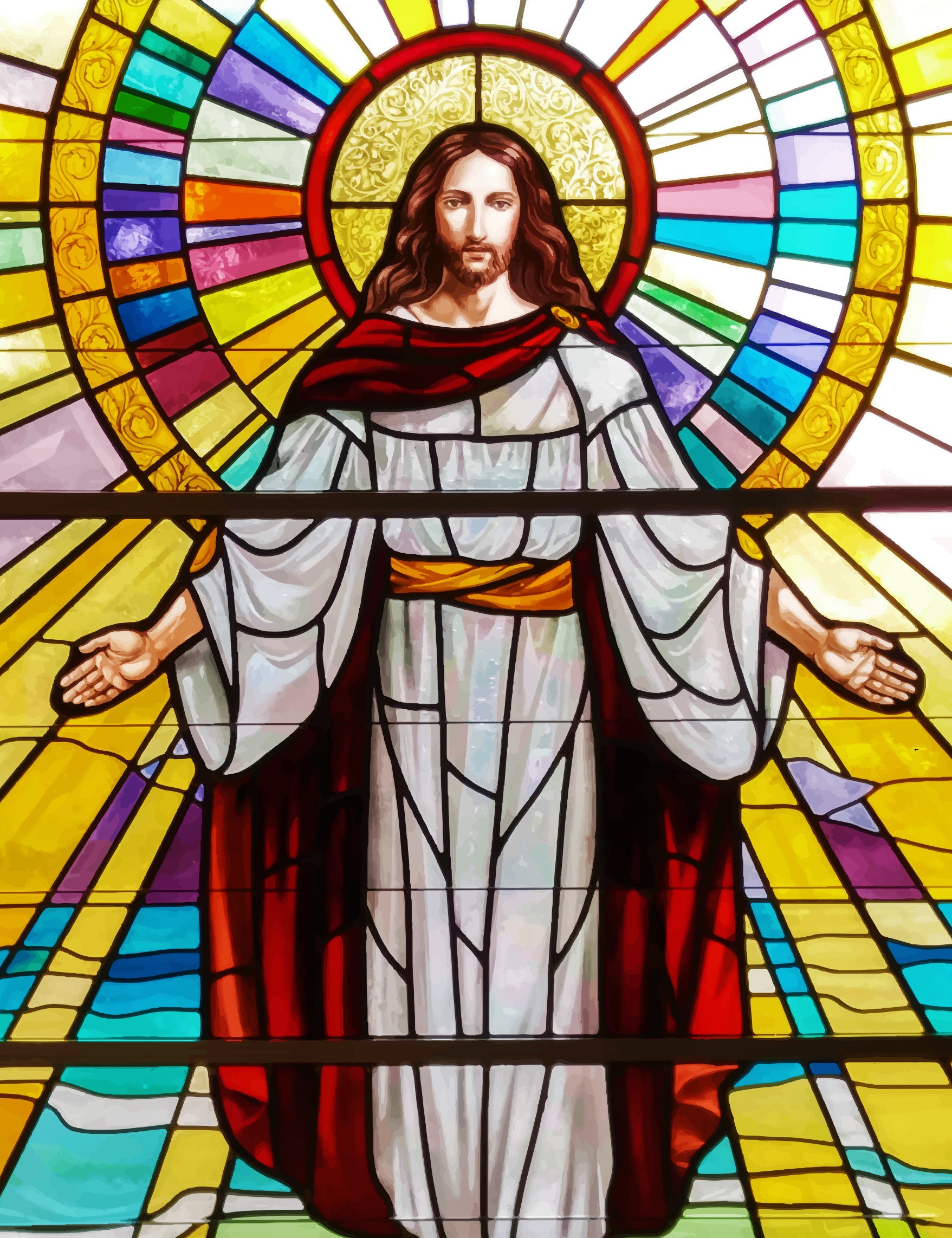 Christian Stained Glass Paintings
