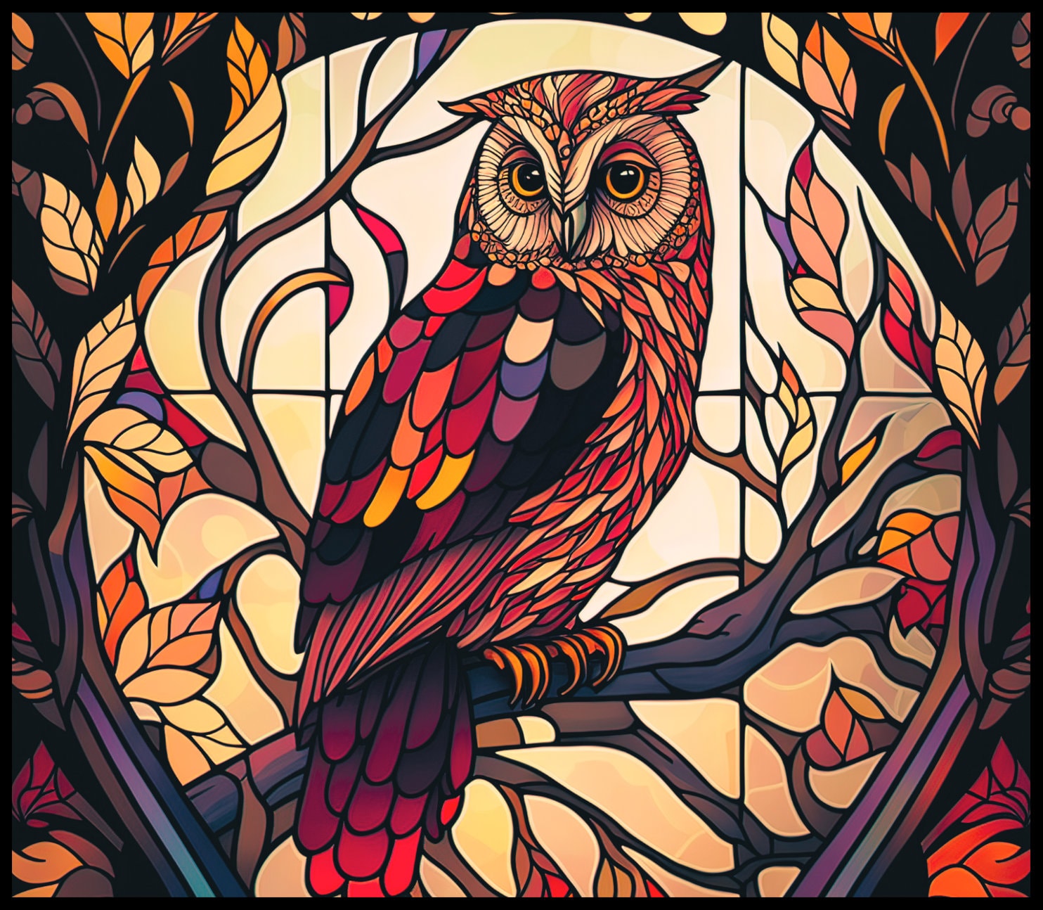 Stained Glass Pattern Owl Hedwig With Letter From Hogwarts • Stained Glass  Patterns & Suncatchers