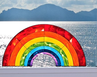 Regenboog nep glas-in-loodramen