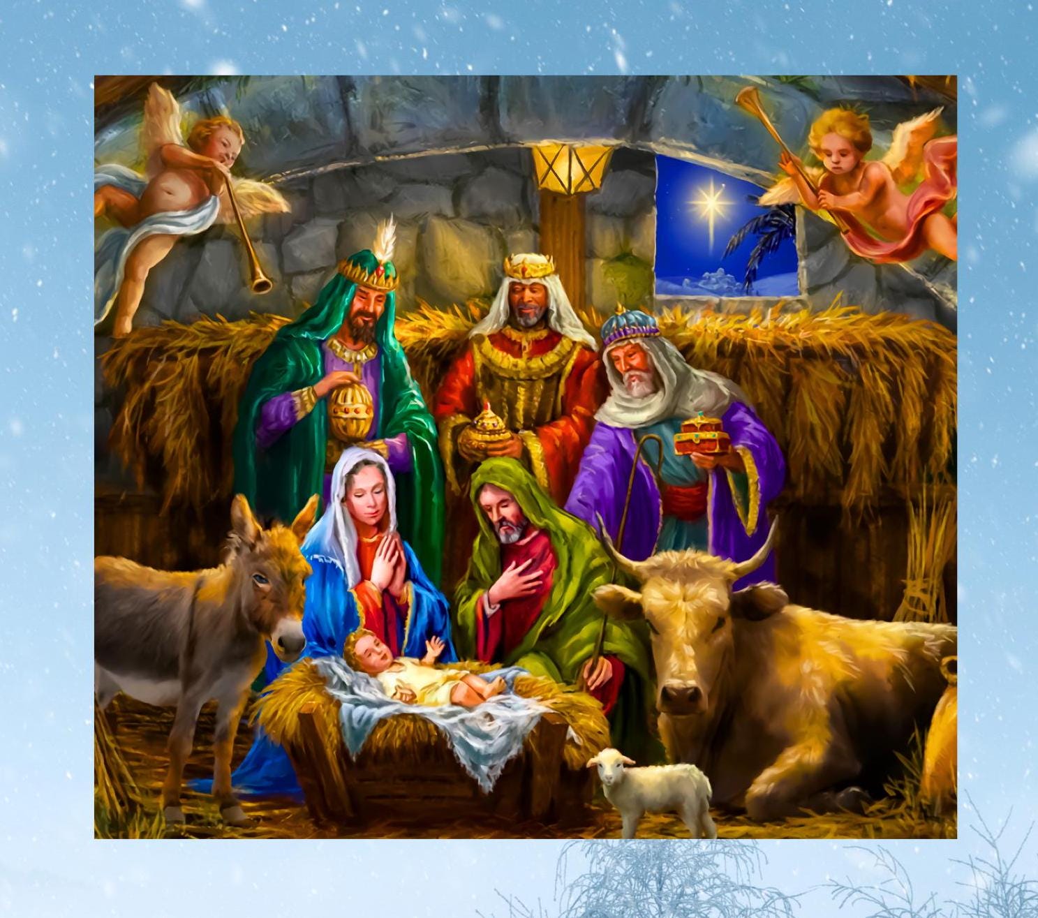 Nativity WINDOW CLING Christmas Manger Scene