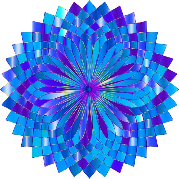 Blue Mandala Window Cling Stained Glass Color Suncatcher | Etsy