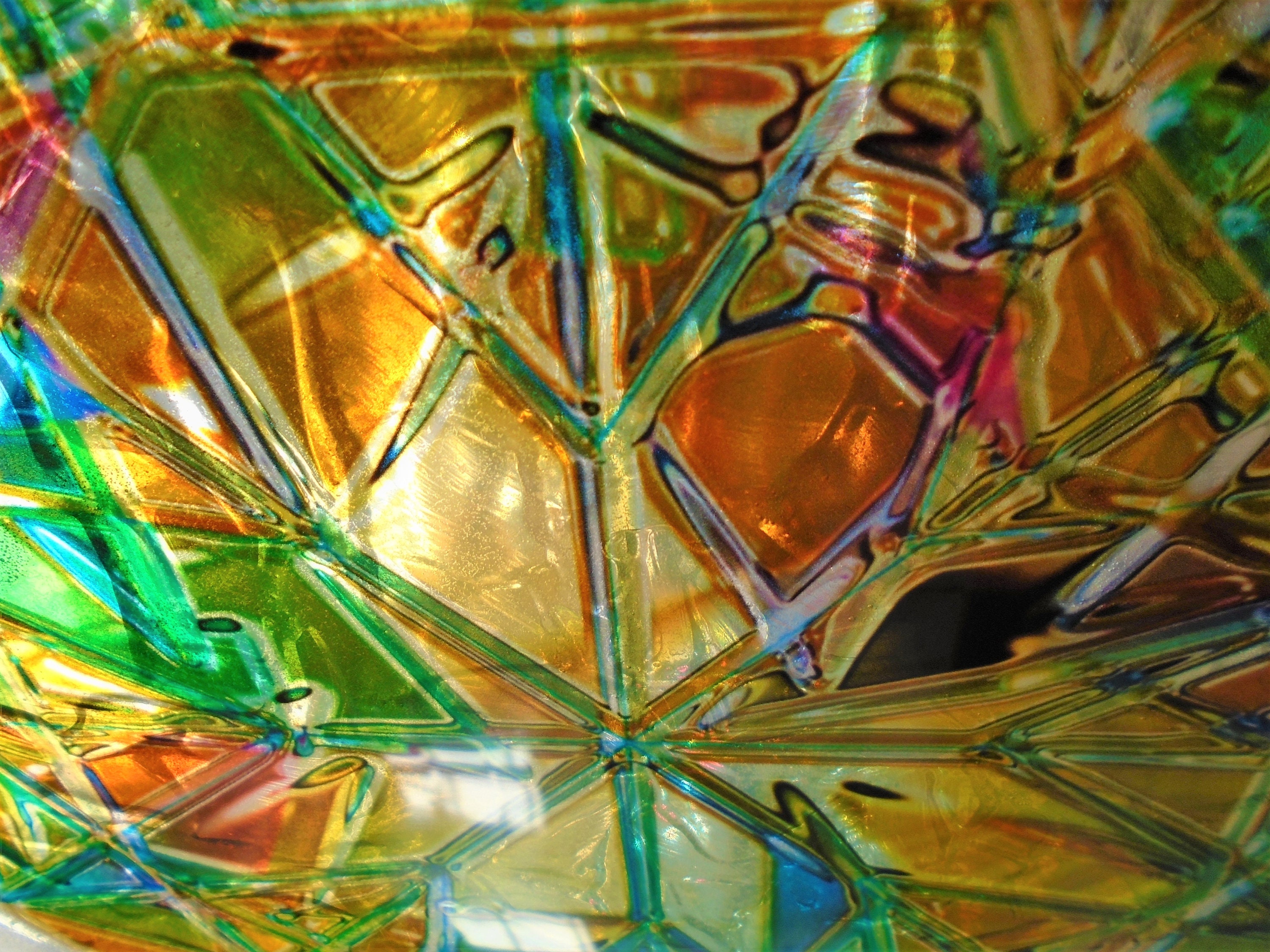 Art Deco WINDOW CLING Stained Glass Color Round Geometric Etsy UK