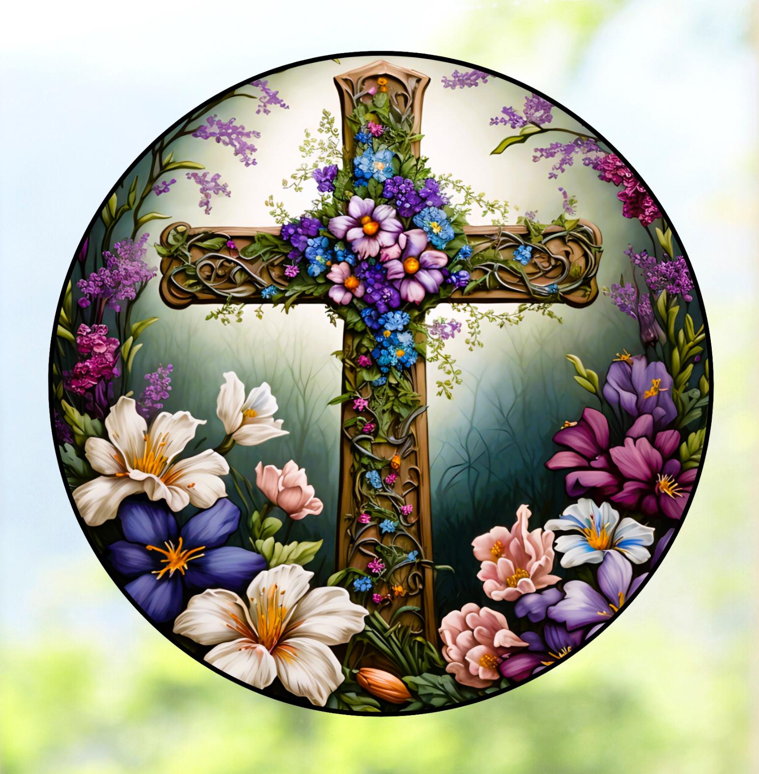 Pretty Translucent Crosses Cross WINDOW CLING Glossy, Translucent - Etsy