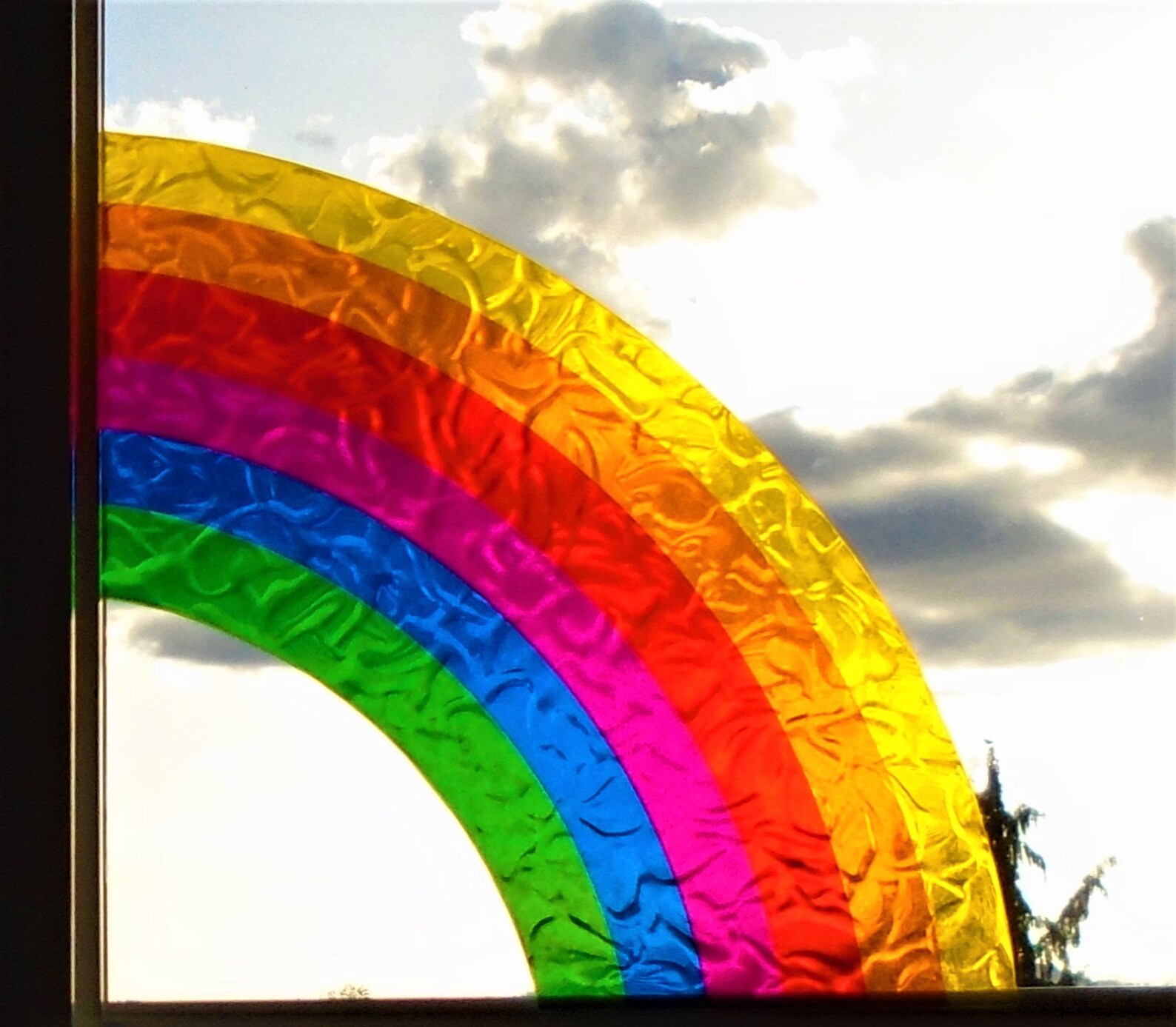 Rainbow WINDOW CLING Stained Glass Color Suncatcher Etsy