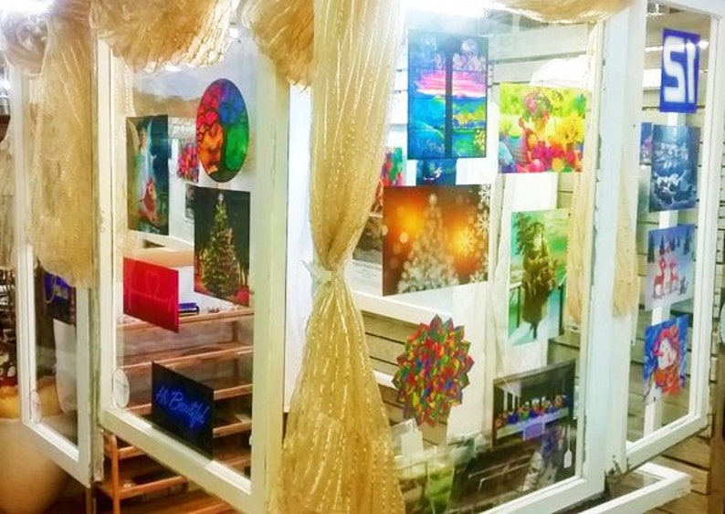 Laser Kaleidoscope Window Cling Suncatcher Stained Glass Vinyl 