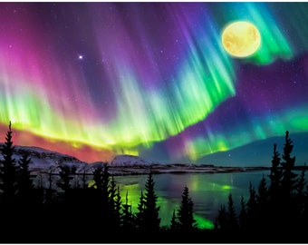 3D Car Sticker Aurora Northern Lights Landscape Camper Car Stickers 21A229 3D Car Sticker Aurora Northern Lights Landscape Camper Car Stickers 21A229